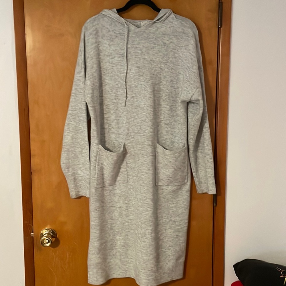 a new day Heather Gray Hooded Sweater Dress